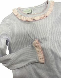 Squiggles 50% Off Fall Clothing PURPLE STRIPE PANT SET W/PK STRIPE RUFFLES