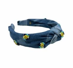 Bari Lynn Denim Daisy Headbands