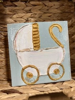 Coddiwomple Designs 6x6 Baby Carriage Green Decor