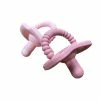 Three Hearts Pack Of 2 Sili Soother- Speckled Pink/Mauve