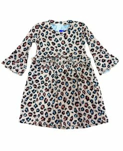 Area Code 407 Fall Eden Blush Hacci Cheetah Ruffle Dress New Arrivals