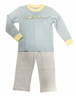Squiggles Fall 50% Off Fall Clothing Mom & Chicks Blue/Yellow Boys Set