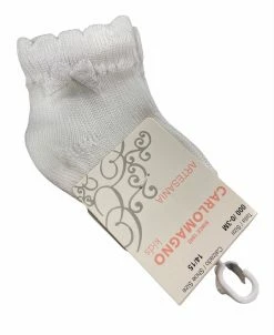 Baby Registry White Openwork Scottish Yarn Sock