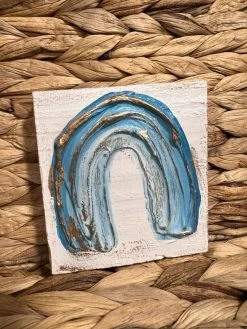 Coddiwomple Designs 3x3 Rainbow Blue Decor