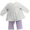 Squiggles Spring/Summer 2023 Purple Collared Stripe Legging Set
