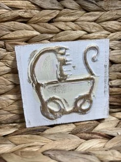 Coddiwomple Designs 3x3 Baby Carriage Cream