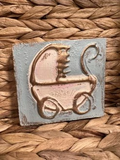 Coddiwomple Designs 3x3 Baby Carriage Green