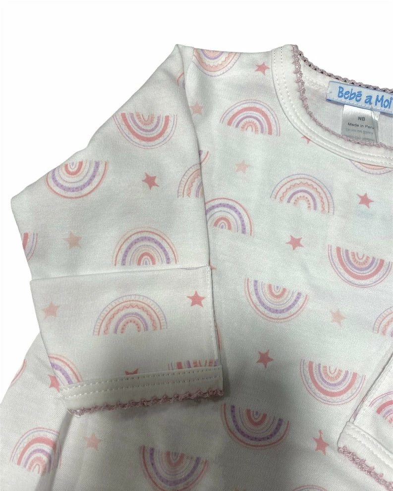 Cheapest ๐ Cotton Peru Pima BAM MAGICAL RAINBOW GOWN Infant Clothing ๐คฉ 2 Cotton Peru Pima BAM MAGICAL RAINBOW GOWN Infant Clothing