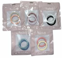 Three Hearts Baby Accessories Teething Bracelet Set