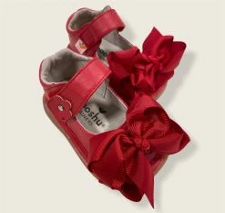 MOOSHU SHOES Squeaky Red Bow Mary Janes