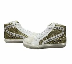 Shoes Vintage Havana Margo Gold Glitter Fur High Top