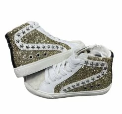Shoes Vintage Havana Margo Gold Glitter Fur High Top