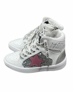 Shoes Vintage Havana Mavis Pink Star Silver Glitter High Top