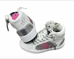 Shoes Vintage Havana Mavis Pink Star Silver Glitter High Top