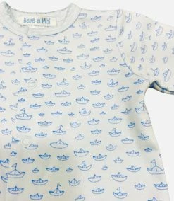 Cotton Peru Pima Sailboat Footsie