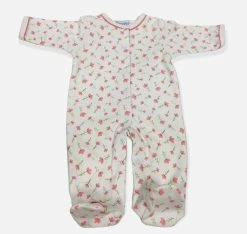 Cotton Peru Pima Infant Clothing Baby Flowers Footsie