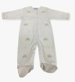Cotton Peru Pima Infant Clothing Baby Rainbow Footsie