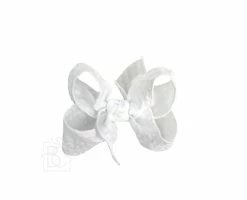 BEYOND CREATION White Seersucker Bow