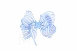 BEYOND CREATION Baby Accessories Millennium Blue Seersucker Bow