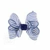 BEYOND CREATION Navy Seersucker Bow