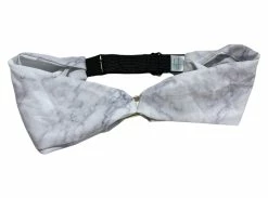 Headbands Of Hope Gold Accent Twist Turban- White Marble