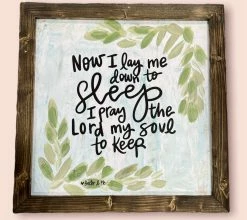 Baxter & Me Now I Lay Me Down To Sleep 20x20 Framed Picture