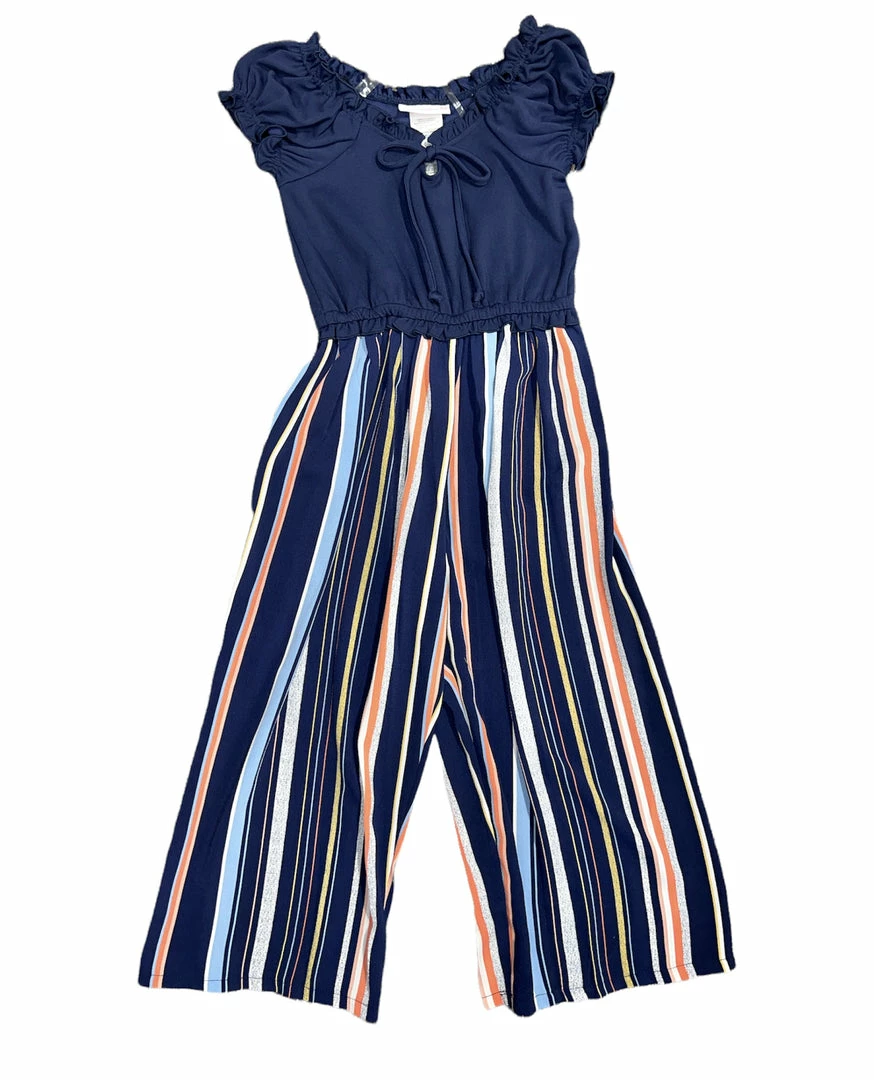 Buy ๐ Bonnie Jean Fall 22 New Arrivals Navy Multi Stripe Romper โ 1 Bonnie Jean Fall 22 New Arrivals Navy Multi Stripe Romper