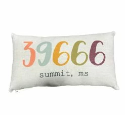 GLORY HAUS Decor 39666 Colorful Zip Code Pillow