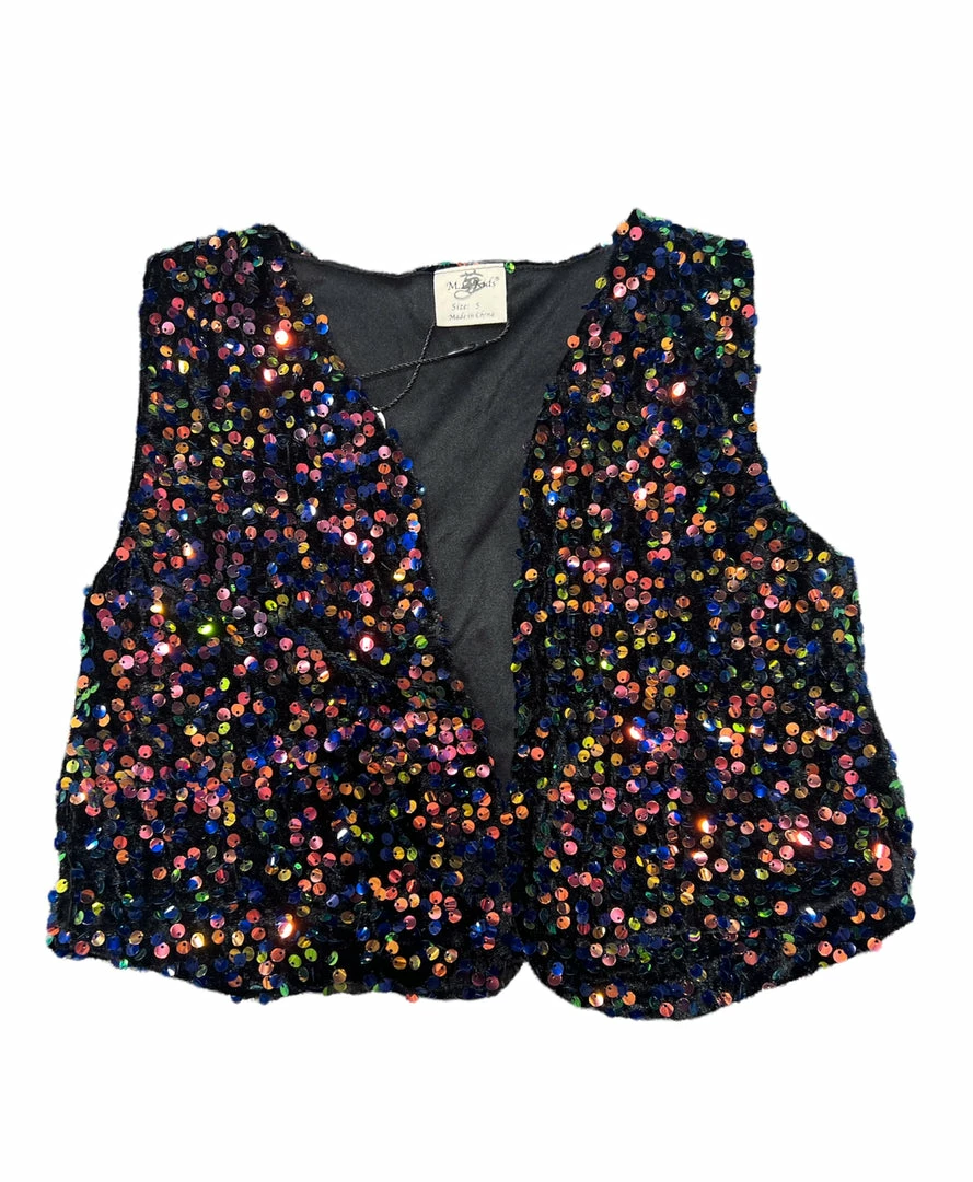 Budget ⭐ ML Kids Fall Cobalt Sequins Vest ✔️ 1 ML Kids Fall Cobalt Sequins Vest