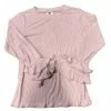 ML Kids Fall New Arrivals Blush Ruffle Long Sleeve Basic Top