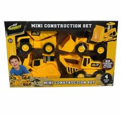 KID GALAXY Toys Mini Construction Vehicle 4pc Set