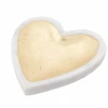 Mudpie Decor White Edge Marble Heart Tray