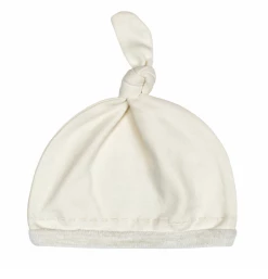 L'OVED BABY Infant Clothing Beige Velveteen Top Knot Hat