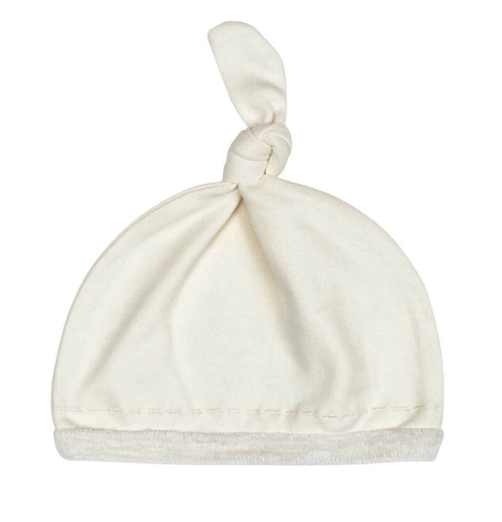 Hot Sale 🥰 L'OVED BABY Infant Clothing Beige Velveteen Top Knot Hat ⌛ 1 L'OVED BABY Infant Clothing Beige Velveteen Top Knot Hat