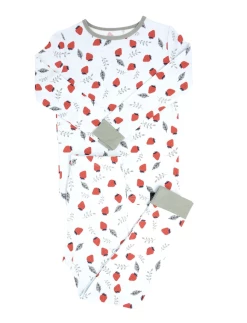 Sweet Bamboo Infant Clothing Strawberry Kid Pj Set
