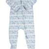 Sweet Bamboo Northern Lights Blue Piped Zipper Footie Infant Clothing