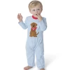 Be Mine Fall Puppy Applique Boys Romper