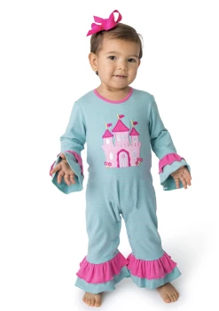 Be Mine Fall Princess Castle Romper 50% Off Fall Clothing
