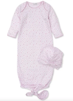 Kissy Kissy Heart Knotted Gown/Hat Set