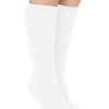 Baby Registry White Smooth Toe Cotton Knee High Socks 2 Pair Pack