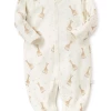 Kissy Kissy Ecru Sophie Giraffe Print Footie Infant Clothing