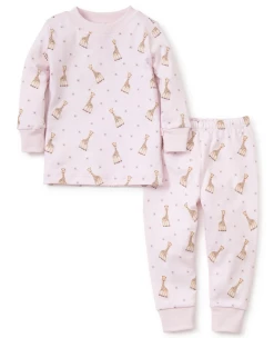 Kissy Kissy Infant Clothing Pink Sophie Giraffe Print Pajamas