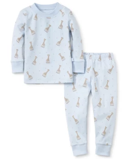 Kissy Kissy Blue Sophie Giraffe Print Pajamas