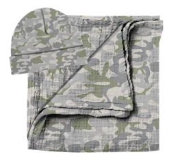 JANE MARIE BABY Camoflauge Swaddle & Beanie Set Baby Accessories