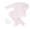 Paty LS Set W/Eyelet Trim Pink