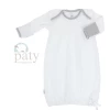 Paty Gown White W/Grey Trim