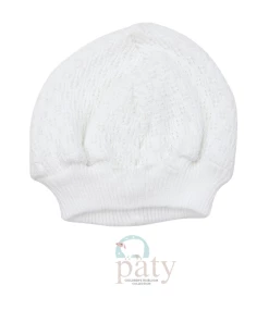 Infant Clothing Paty White Beanie No Bow