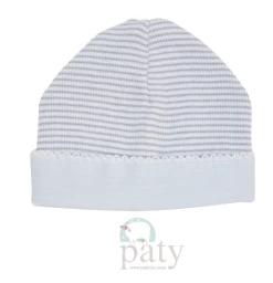 Paty Rib Knit Sailor Cap Grey/Blue