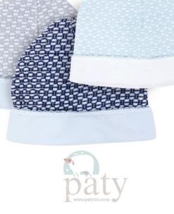 Infant Clothing Paty Navy Blue Beanie W/Blue Trim