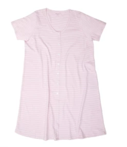 Kissy Kissy Simple Stripes Pink Adult Nightgown